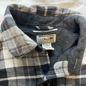 LL Bean fleece lined flannel